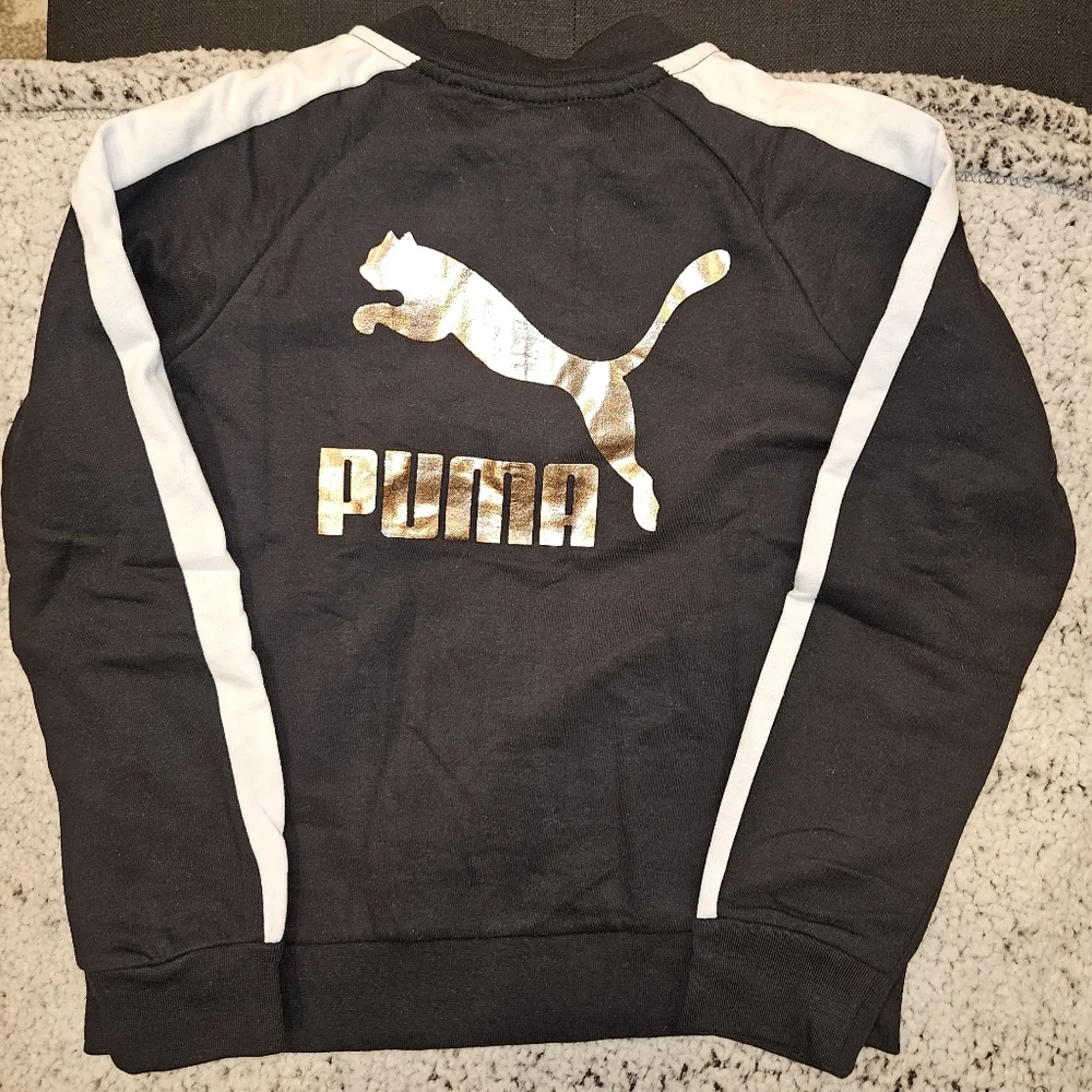 SALE PUMA Kids' Archive T7 Bomber Jacket - Size 8/10